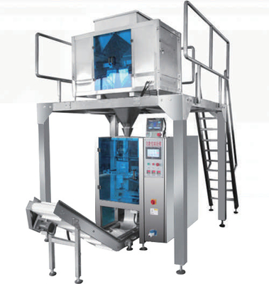 آلة تعبئة الحبيبات الأوتوماتيكية Vffs متوسطة 4 رؤوس Multihead Weigher Packer